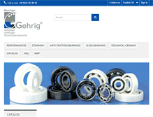 Tablet Screenshot of gehrig-bearings.com